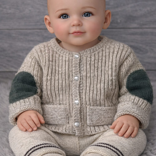 Veste bébé garçon couleur chiné beige