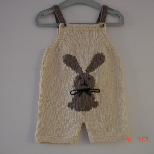 Salopette "lapin" taille 1 an.