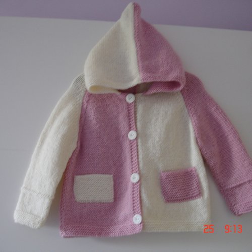 Manteau en 18 mois rose et blanc