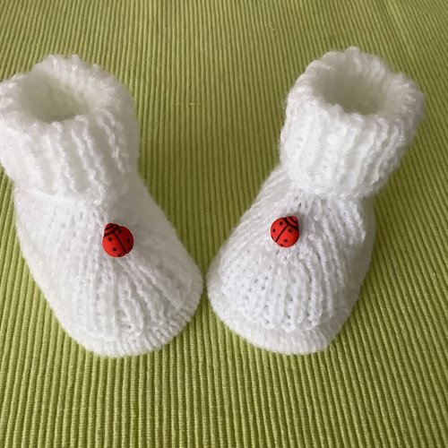 Chaussons blanc taille 0-3 mois