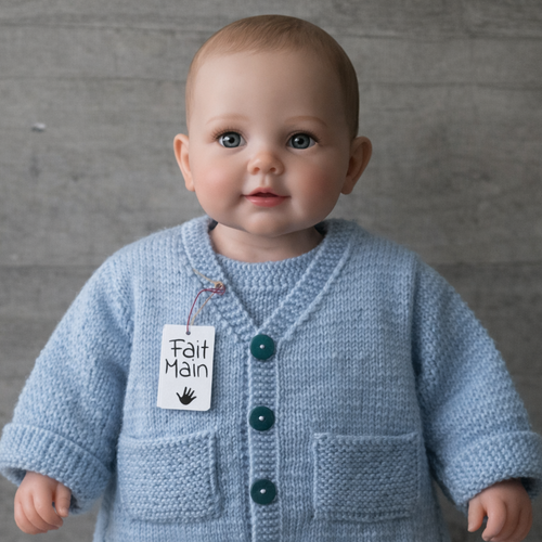 Gilet bleu en taille 2 ans