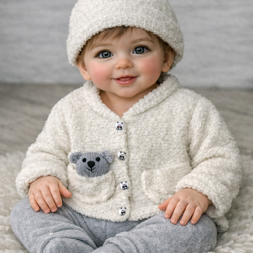 Gilet blanc en taille3-6 mois