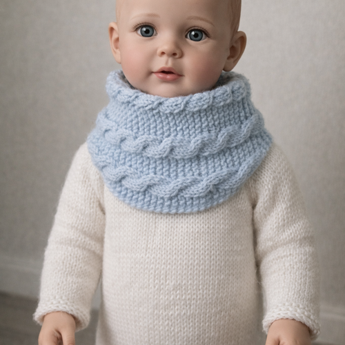 Tour de cou bleu pâle.