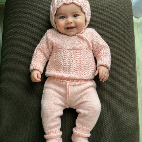 Ensemble naissance en rose pâle