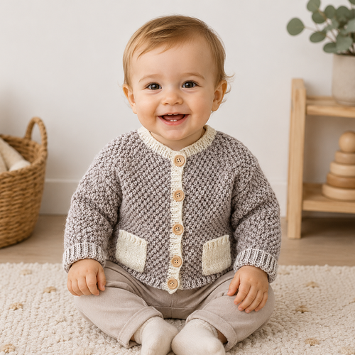 Gilet en taille 1 an. pour bébé fille.