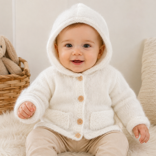Veste blanche en taille 1 an.
