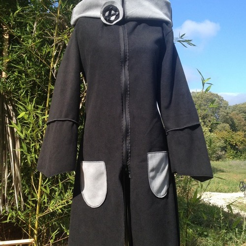 Manteau veste zippée poche polaire noiregris clair tout à Manteau veste zippée poche polaire aubergine tout à l