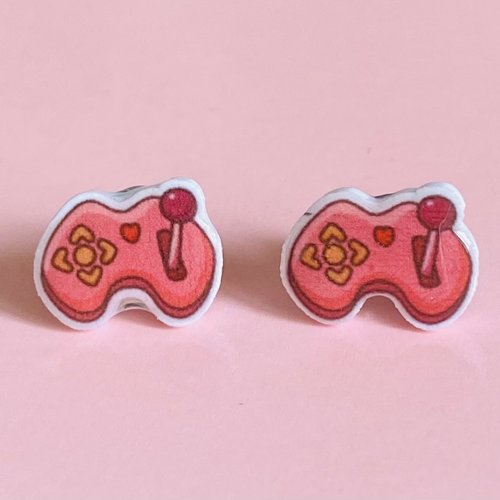 Boucles d’oreilles fait main manette kawaii gaming