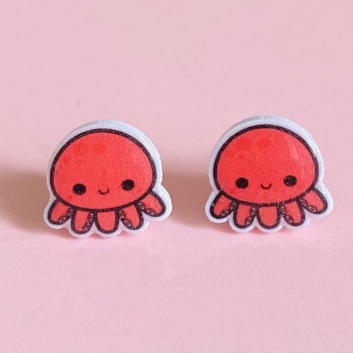 Boucles d’oreilles mignonnes octopus