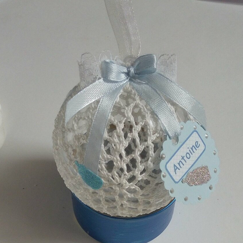 Boule de noël personnalisée 1 er noël au choix