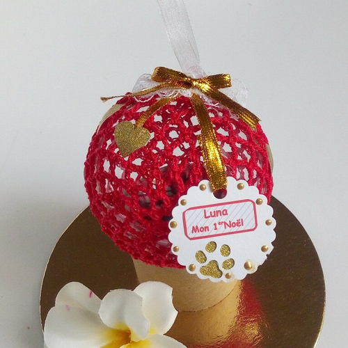 Boule de noël rouge