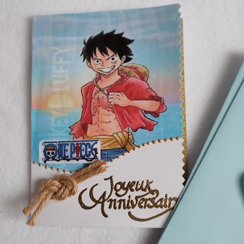 Carte anniversaire personnalisée manga