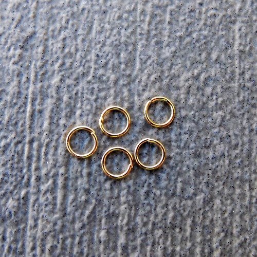Anneaux de jonction 6 mm métal doré (x10)