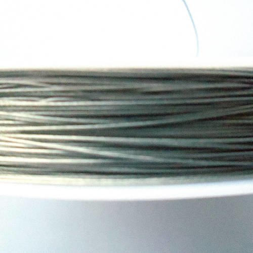Fil câblé couleur argenté de 0,38 millimètre de diamètre / lot 50 cm