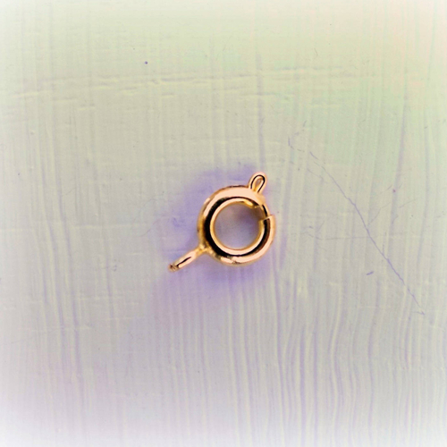 Fermoir anneau ressort doré 8 mm (x 2)