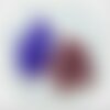 Perles cristal swarovski toupies, bicône 4 mm - bleu reflets arc en ciel ou lie de vin (x10).