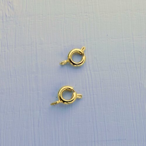 Fermoir anneau ressort métal doré 6 mm (x 3)