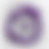Perles d'améthyste - ton violet vif - pierre fine de 6 mm, trou 1 mm - (x 5 )