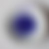 Perles de saphir - pierre précieuse - bleu foncé de 8 mm - trou 1 mm - (x 5)