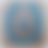 Parure topaze bleu 46 cm + 5 cm, argent 925 (x 1 pièce)