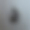 Pendentif chat filigrane argent antique, gravé noir, médaillon rond h 23 mm x 19 mm - (x 1 pièce)