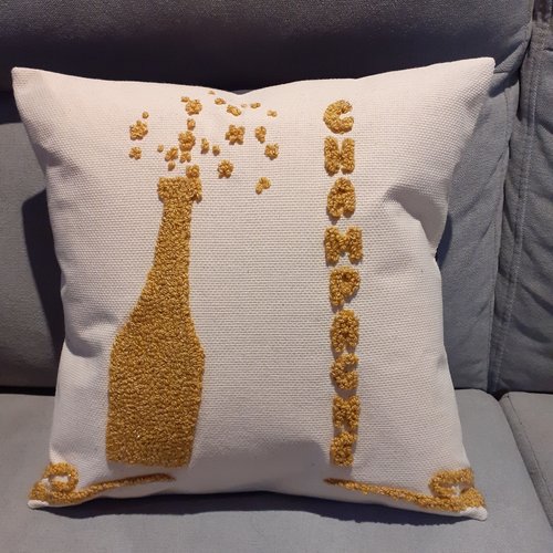 Coussin champagne