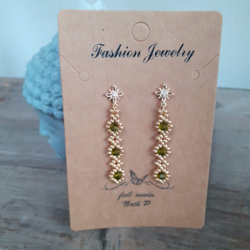 Boucles tressée vert émeraude