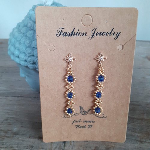 Boucles tressée bleu