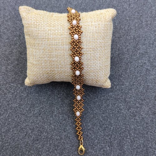 Bracelet athéna bronze  et blanc