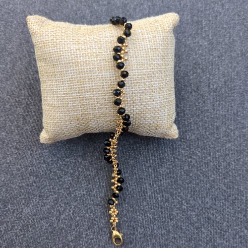 Bracelet vesta noir et or