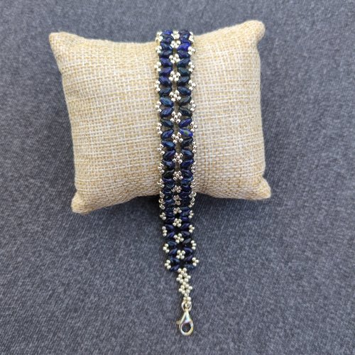 Bracelet cérès bleu montana et argent