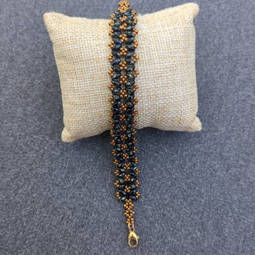 Bracelet cérès noir et bronze