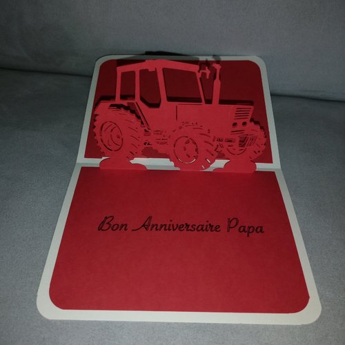 Carte Faite Main Theme Tracteur Un Grand Marche