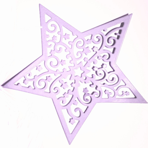 Découpe scrapbooking étoile dentelle, noel, fête, hiver, neige, nature, foret, ciel,  papier, embellissement, décoration, création