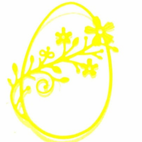 Découpe œuf de pâques fleurs, fête, embellissement, décor, papier, création, poussin, cloche, die cut