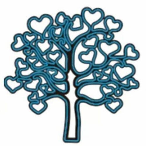 Découpe scrapbooking arbre a cœur, fête, embellissement, décor, papier, création, mariage, amour, saint valentin, die cut