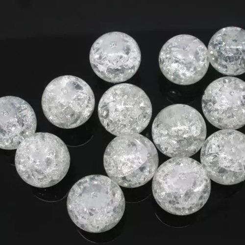 4 perles de verre rondes  12 mm pour scrapbooking, brads, embellissement, cadeau, décoration, décor, die cut