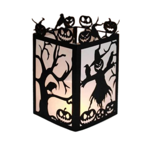 2 découpes scrapbooking lanterne d'halloween, citrouille, fantômes,  corbeau, arbre, papier, embellissement, die cut - Un grand marché