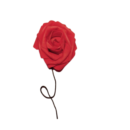 Rose en mousse rouge pour scrapbooking, fleur, décoration, embellissement, album, décor