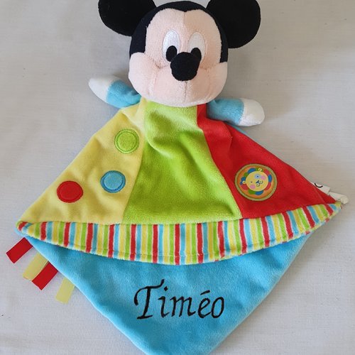 Doudou Mickey Personnalise Au Prenom De Bebe Un Grand Marche