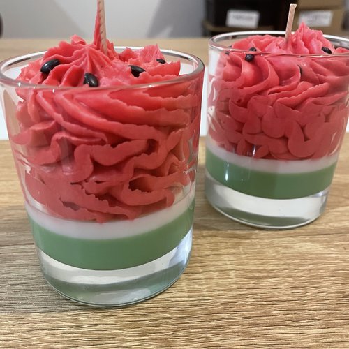 Bougie gourmande "pastèque" 200g