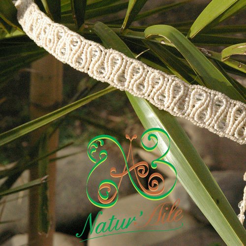 Headband maïta diadème mariage blanc et perles blanches. 24 € hfdp#bracelet#dreads#boho#macramé#bijoux#unique#tresse#mariage