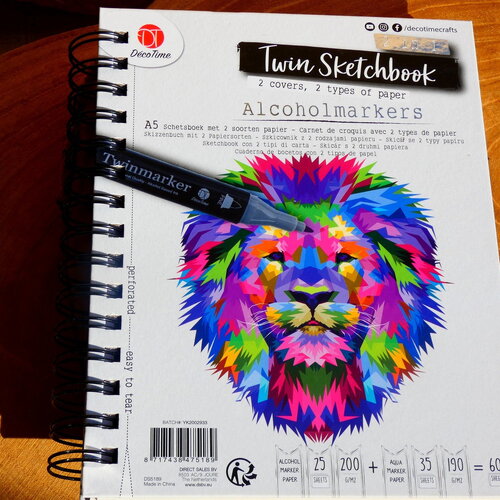 Carnet à spirales de 60 feuilles de papier technique - bloc bi fonctions dessin - 25 feuilles papier 200 gr et 35 feuilles de 190 grammes