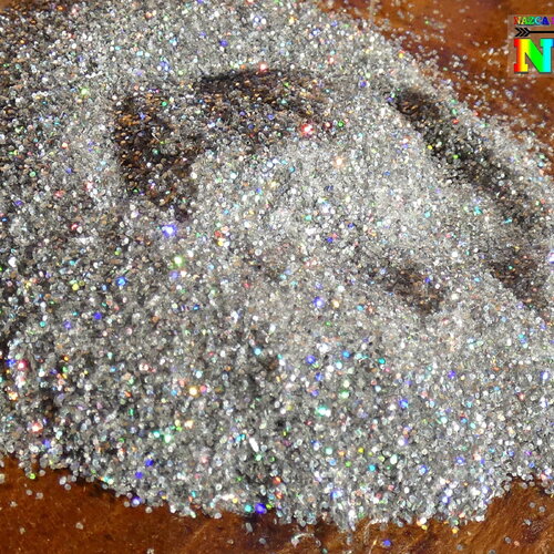 5 grammes de pigments holographiques argent multicolore iridescent, pigment poudre 0.04 mm très fine, nail art, loisirs créatifs et résine