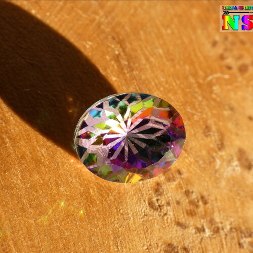 Petit cabochon ovale facetté de 10 mm x 8 mm, cristal autrichien gamme fleur de lotus, cristal autrichien volcano, création bijoux