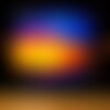 Tableau coucher de soleil sur l'océan - toile  coton châssis bois rectangle 50 cm x 40 cm (&quot;19.68 x &quot;15.74) - peinture artistique signée