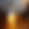 Lampe artisanale nomade et son boitier d'alimentation electrique piles aaa peint à la main-verre bohème lumières led