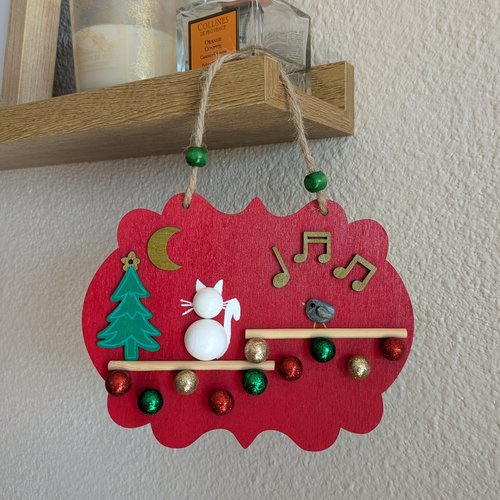 Chat blanc de noël
