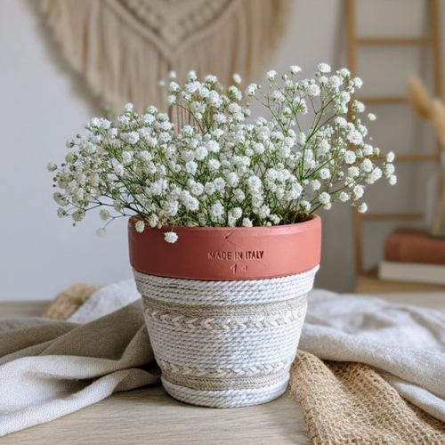 Pot tressé bohème