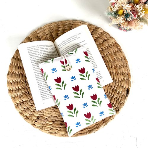 Pochette à livre de poche tulipes